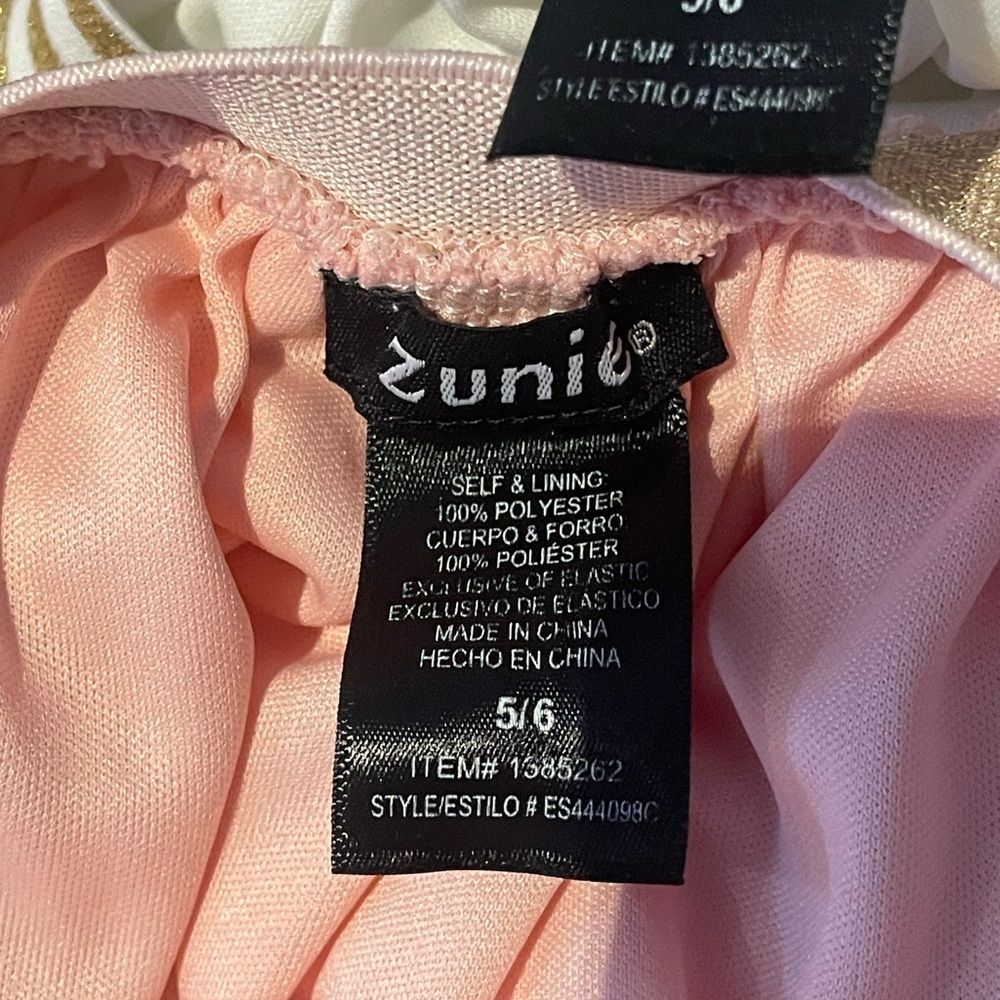 Zunie 2 pack Tutu/ Skirt Pink and White Stars Polkadots Gold Size 5/6 - Picture 5 of 7